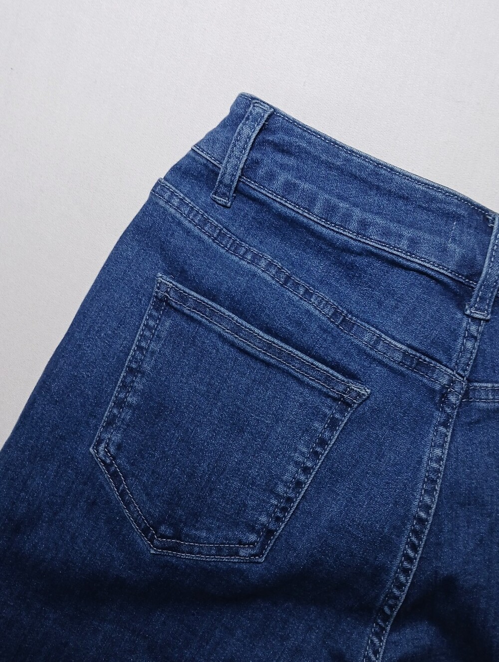 Ettelo Womens High Waist Wide Leg Jeans Size 6 Dark Blue Denim 27X29.5 NWT - Picture 8 of 13